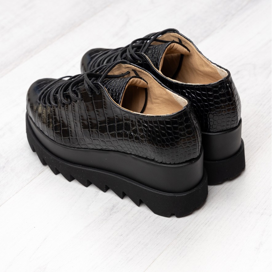 Pantofi - .Lyon - Croco Black